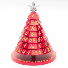 Aluminum Christmas Tree 7 Dice Set-Candy apple red